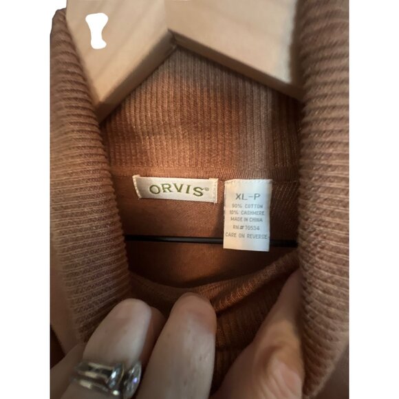 Orvis cotton and cashmere blend turtleneck sweater in size XLP - Picture 4 of 4